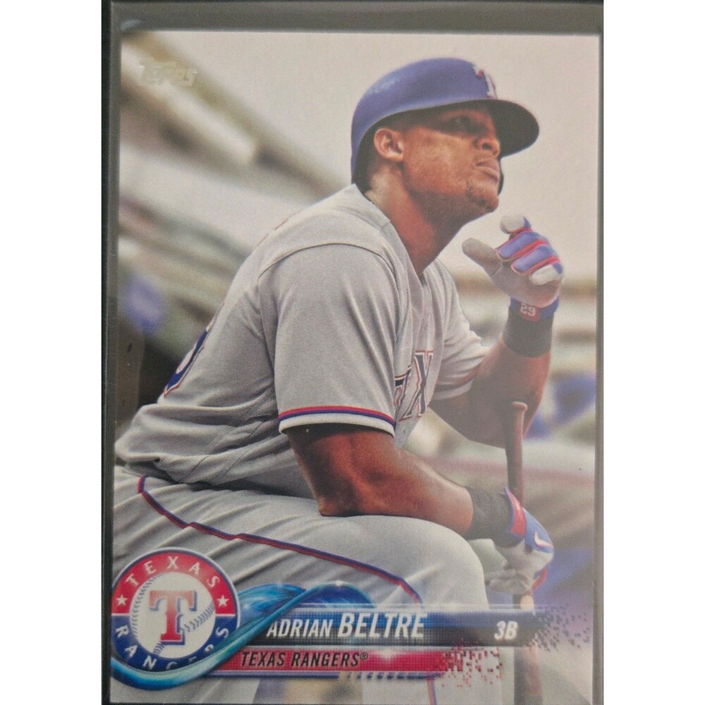 2018 Topps #254 Adrian Beltre Texas Rangers Baseball Card (Grey Jersey) Series 1